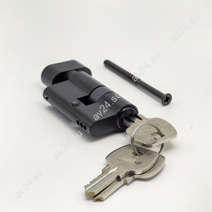 Личинка FMZA-33.1 для замка стеклянной двери FMZ-33.1, ключ/вертушка, латунь/черный