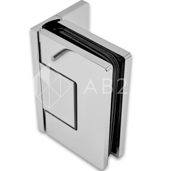 Петля Афина FDP-130 стена-стекло с бок.креплением, латунь/хром