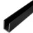 Профиль для стекла FDPA-51.3, 19х12.5х2, длина 3 м, алюминий/черный