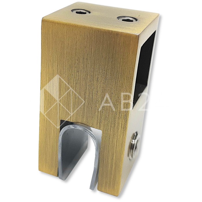 Держатель стекла FDC-53 сквозной 15х15, нержавейка/бронза