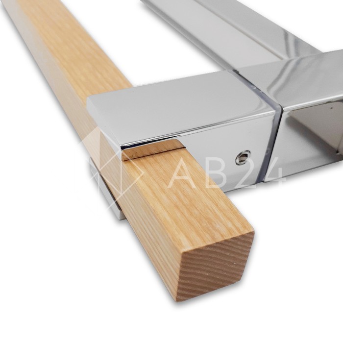 Ручка для сауны FDR-171, 20х220х320 мм, нержавейка/дерево/полированный