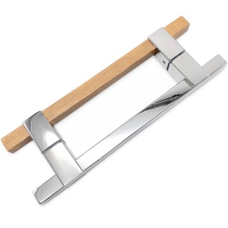 Ручка для сауны FDR-171, 20х220х320 мм, нержавейка/дерево/полированный