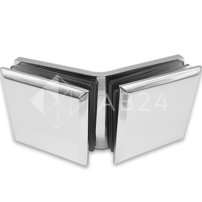 Коннектор для стекла Бета β FDK-28, стекло-стекло 135°, нержавейка/полированный