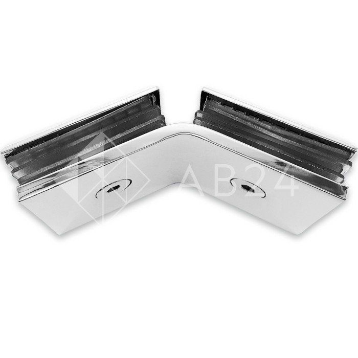 Коннектор для стекла Бета β FDK-28, стекло-стекло 135°, нержавейка/полированный