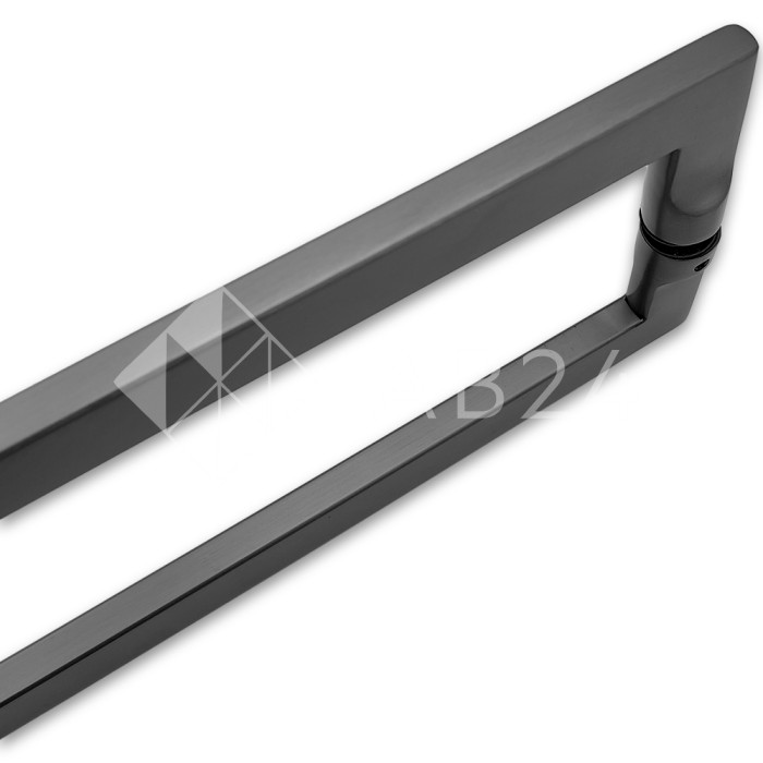 Ручка скоба FDR-703, 10х20х650 мм, нержавейка/оружейная сталь