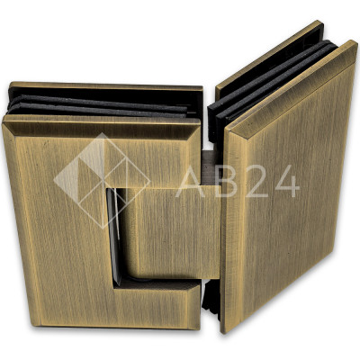 Петля Бета FDP-24 стекло-стекло 135°, нержавейка/бронза