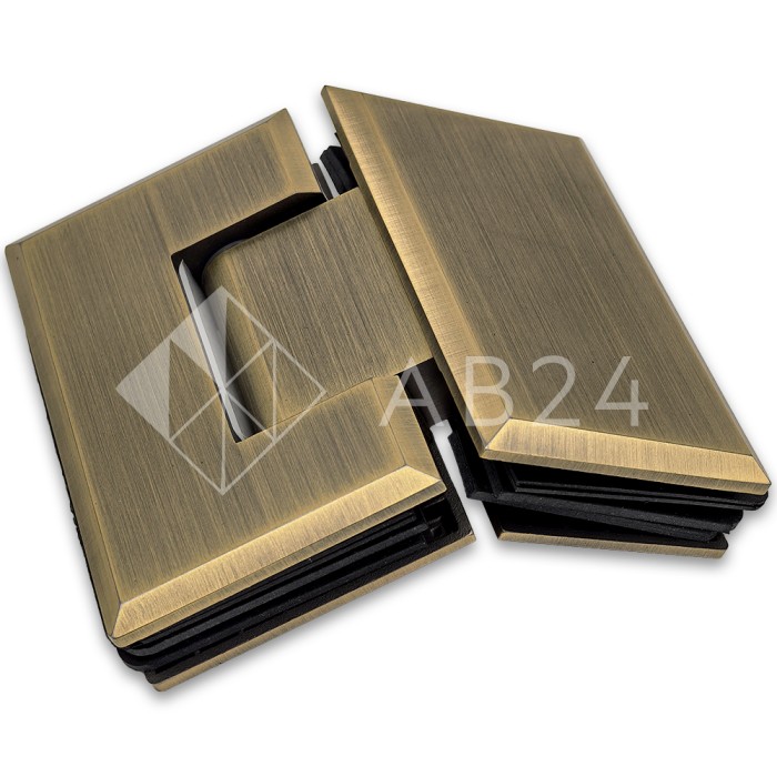 Петля Бета FDP-24 стекло-стекло 135°, нержавейка/бронза