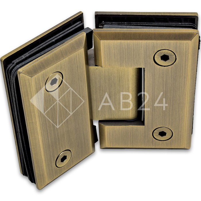 Петля Бета FDP-24 стекло-стекло 135°, нержавейка/бронза