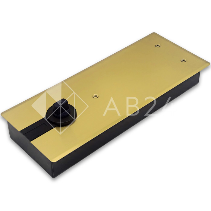 Напольный доводчик FKD-03 для стеклянных дверей, нагрузка от 100 до 120 кг, нержавейка/брашированное золото