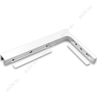 Угловой стабилизатор Диор FDK-5L стена-стекло 90˚ левый, нержавейка/белый