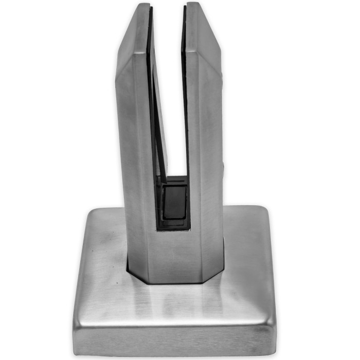 Стойка FOS-102 ПРЕМИУМ для стекла напольная, 100х158 мм, без сверления, дюплекс/матовый