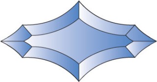 Бевелс AV204 дизайнерский синий 145 х 75 мм