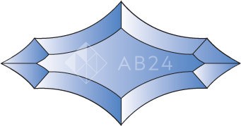 Бевелс AV204 дизайнерский синий 145 х 75 мм