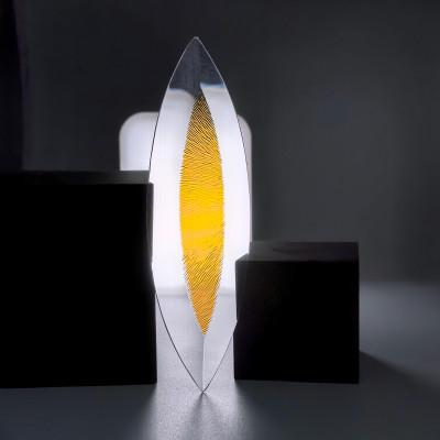 Бевелс AV107 дихроичный 42 х 142 мм, желтая шиншилла