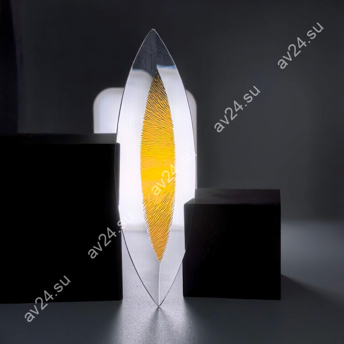 Бевелс AV107 дихроичный 42 х 142 мм, желтая шиншилла