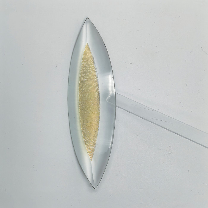 Бевелс AV107 дихроичный 42 х 142 мм, желтая шиншилла