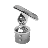 Наконечник шаровой FOP-38.24 регулируемый для трубы O38 с ложем O50.8 мм, GRIT 320, нержавейка/матовый