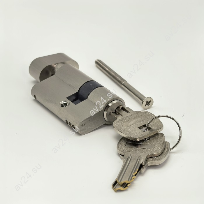 Личинка FMZA-36 для замка стеклянной двери FMZ-36, ключ/вертушка, латунь/матовый