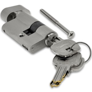 Личинка FMZA-36 для замка стеклянной двери FMZ-36, ключ/вертушка, латунь/матовый