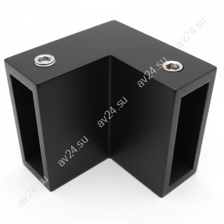 Соединитель FDC-32 трубы 30х10 угловой 90° вертикальный, нержавейка/черный