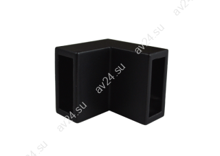 Соединитель FDC-32 трубы 30х10 угловой 90° вертикальный, нержавейка/черный