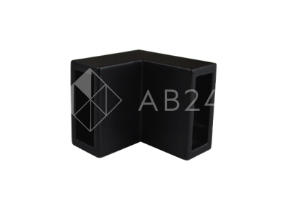 Соединитель FDC-32 трубы 30х10 угловой 90° вертикальный, нержавейка/черный