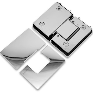 Петля Афина FDP-132 стекло-стекло 180°, латунь/хром