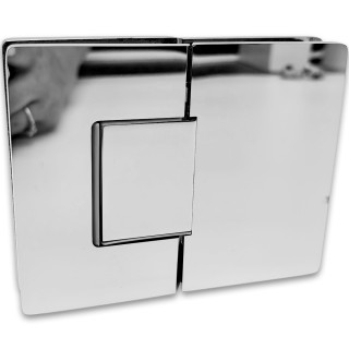 Петля Афина FDP-132 стекло-стекло 180°, латунь/хром