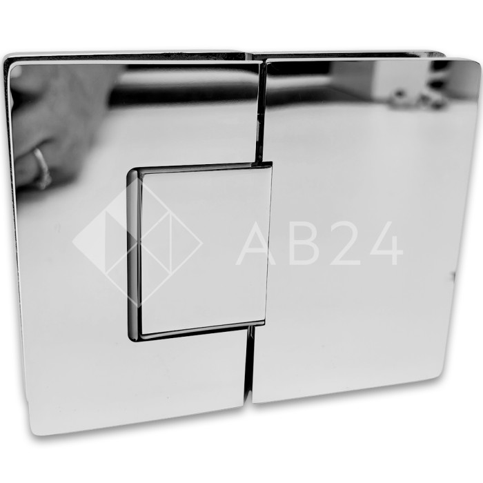 Петля Афина FDP-132 стекло-стекло 180°, латунь/хром