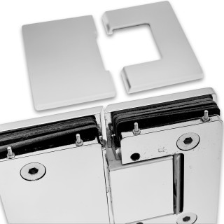 Петля Афина FDP-132 стекло-стекло 180°, латунь/хром