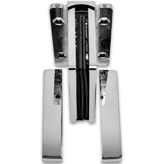 Петля Афина FDP-131 стена-стекло центр. крепление, латунь/хром