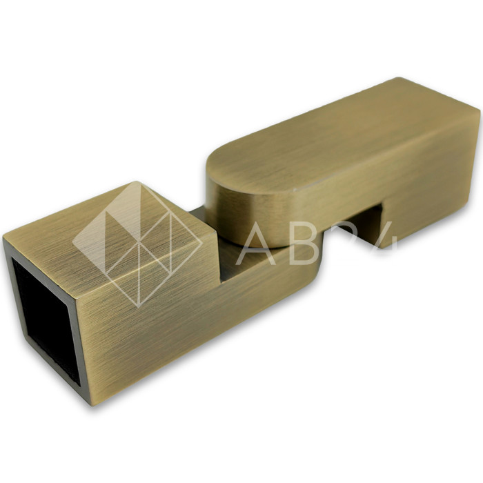 Соединитель FDC-57 трубы 15х15 регулируемый 90°-180°, нержавейка/бронза