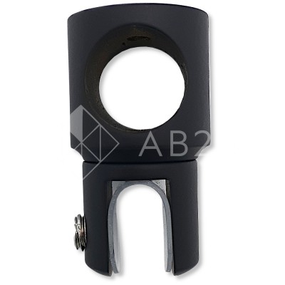 Держатель стекла FDC-11 трубы 19 сквозной 0°-360°, цинк/черный