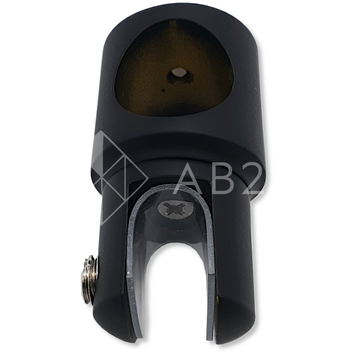 Держатель стекла FDC-11 трубы 19 сквозной 0°-360°, цинк/черный