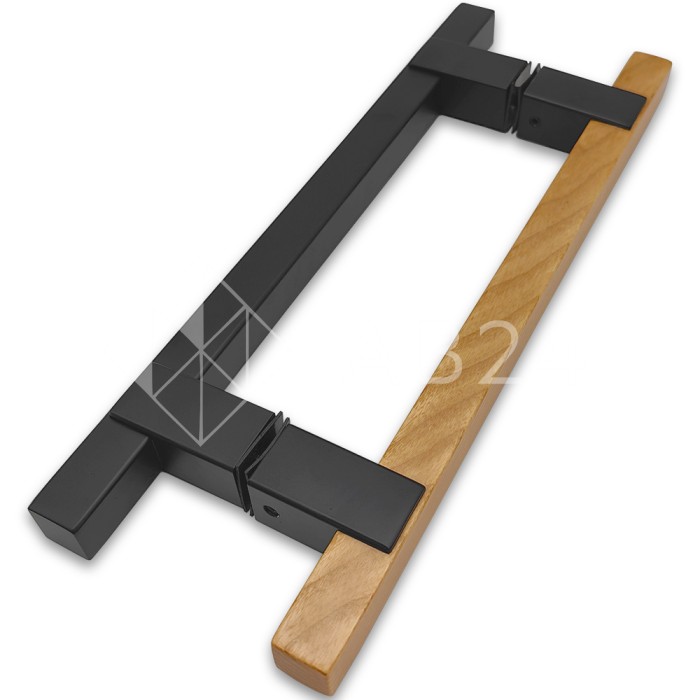 Ручка для сауны FDR-171, 20х220х320 мм, нержавейка/дерево/черный