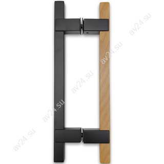 Ручка для сауны FDR-171, 20х220х320 мм, нержавейка/дерево/черный