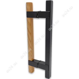 Ручка для сауны FDR-171, 20х220х320 мм, нержавейка/дерево/черный