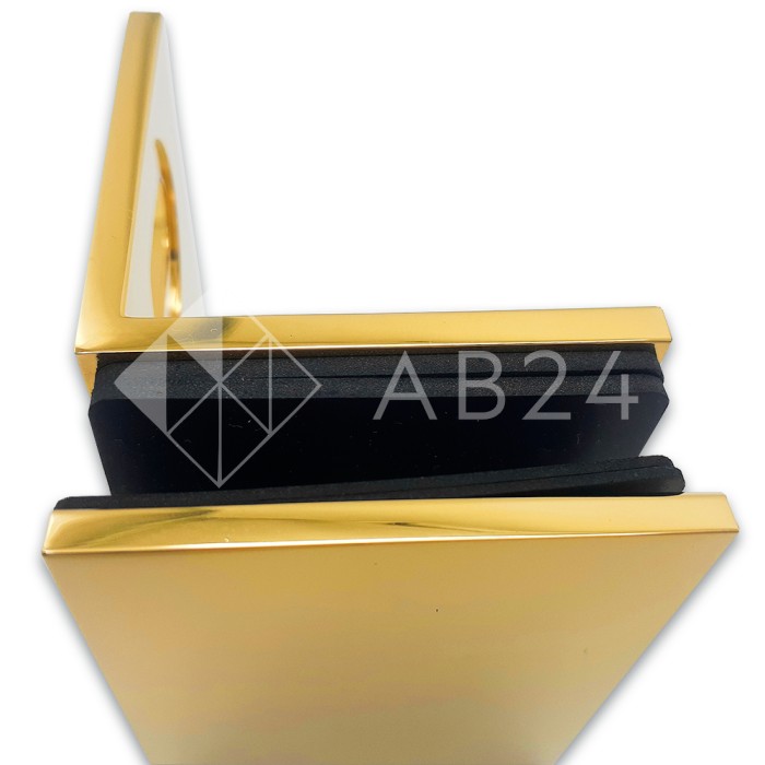 Коннектор для стекла Пегас FDK-132, стекло-стена 90°, 70х50 мм, латунь/золото