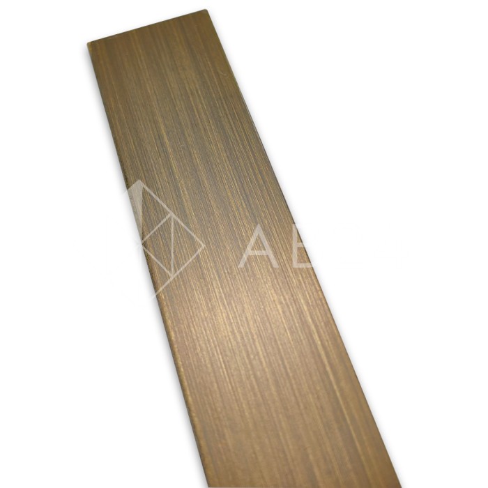 Профиль для стекла FDPA-53.3, 20х10,5х1, длина 3 м, нержавейка/бронза