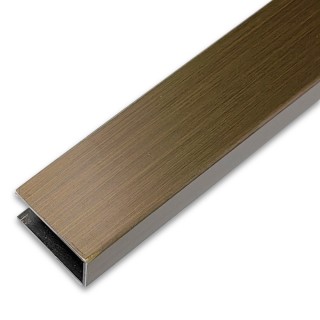 Профиль для стекла FDPA-53.3, 20х10,5х1, длина 3 м, нержавейка/бронза