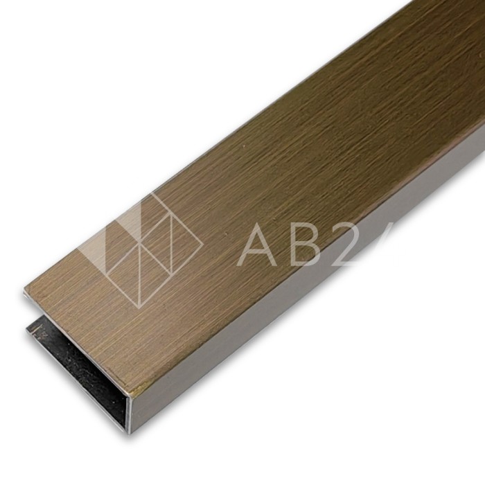 Профиль для стекла FDPA-53.3, 20х10,5х1, длина 3 м, нержавейка/бронза