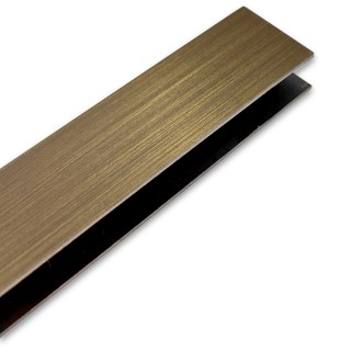 Профиль для стекла FDPA-53.3, 20х10,5х1, длина 3 м, нержавейка/бронза