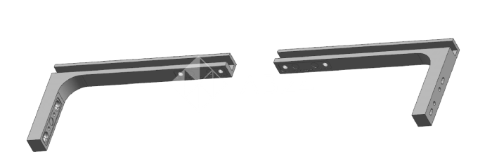 Угловой стабилизатор Диор FDK-3L стена-стекло 90° левый, латунь/бронза