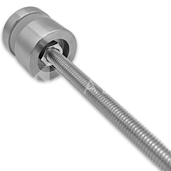 Стеклодержатель FKK-45, 10х20 мм Ø40 мм М10x1.5 для стекла, нержавейка/матовый