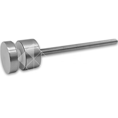 Стеклодержатель FKK-45, 10х20 мм Ø40 мм М10x1.5 для стекла, нержавейка/матовый