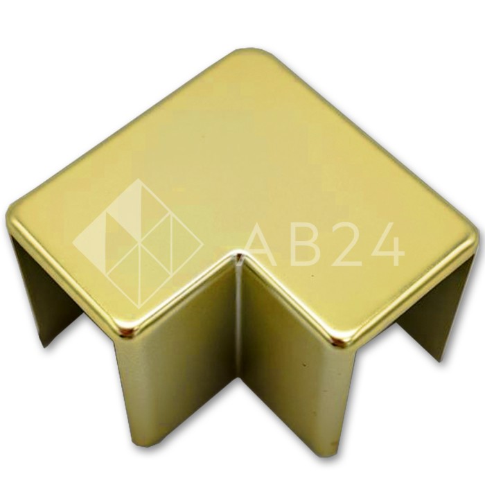 Уголок для профиля FDPA-513 п-образного 19х13х2 стыковочный, пластик/золото