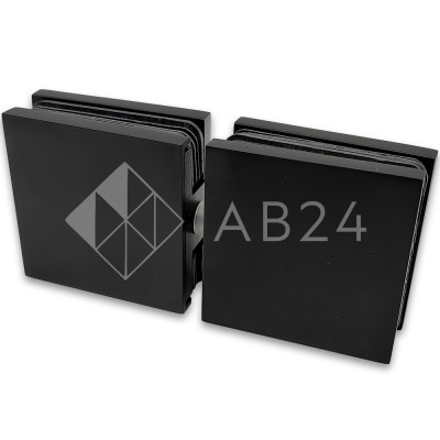 Коннектор для стекла Пегас FDK-102, стекло-стекло поворотный 90x45 мм, латунь/черный