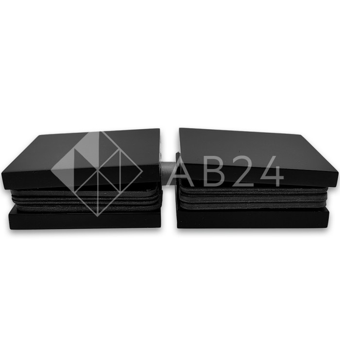 Коннектор для стекла Пегас FDK-102, стекло-стекло поворотный 90x45 мм, латунь/черный