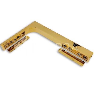 Угловой стабилизатор Диор FDK-4R стена-стекло 90° правый, нержавейка/золото