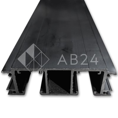 Трек FDS-182.3 для раздвижной системы FDS-18 для двух дверей длина 3 м, алюминий/черный